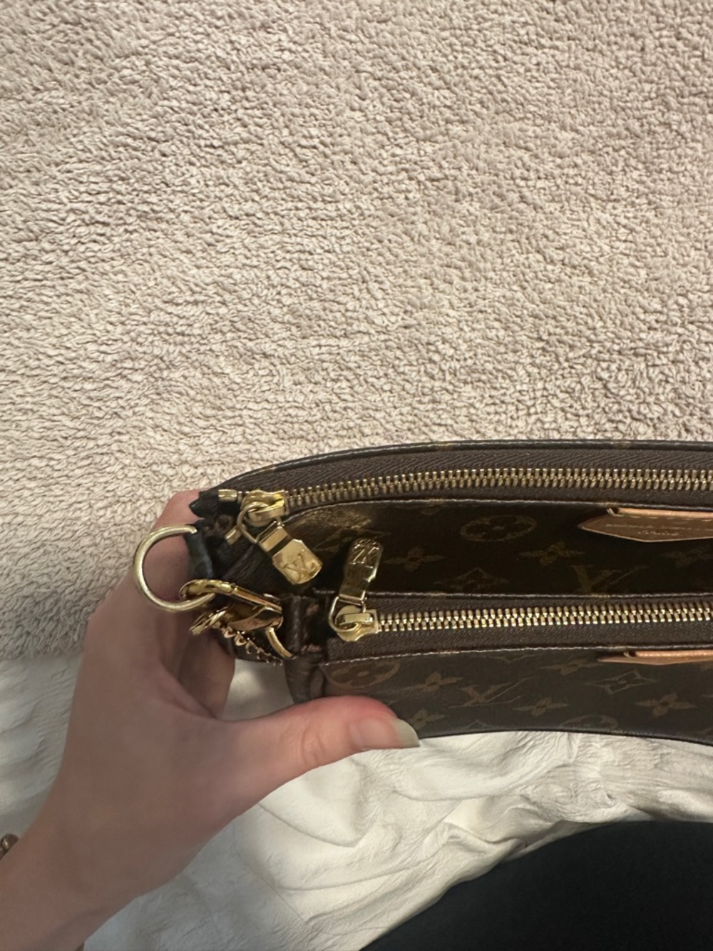 Louis Vuitton Monogram Multi Pochette with Pink Strap and Coin Pouch - Picture 11 of 13